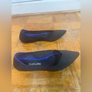 Rothy’s woman’s black solid Textile the point Ballet flats shoes